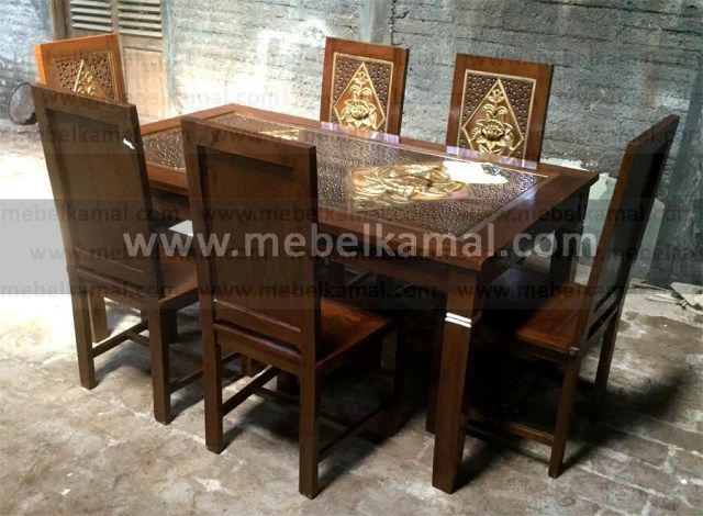jati jepara meja makan minimalis 6 kursi meja makan minimalis 6 kursi