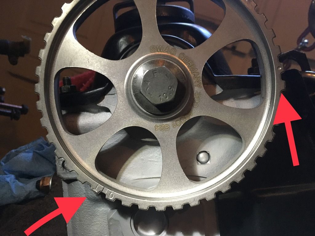 New Motor, New Pulleys Where are my timing marks? VW Vortex