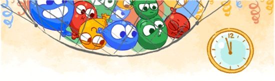 Counting Down to 2017... greetings, happy new year, Google Doodle