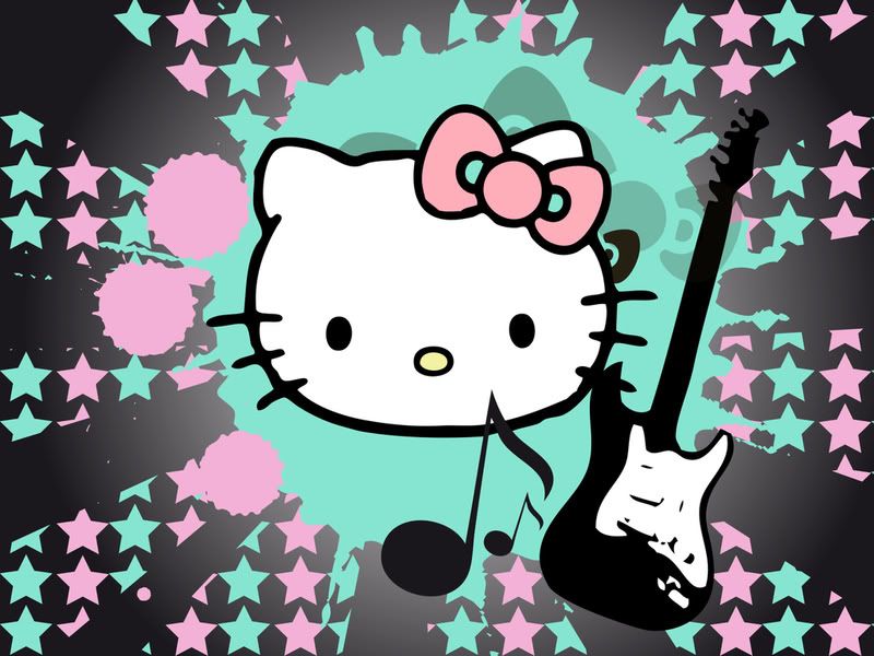 Hello Kitty Wallpaper 2010. geetar hello kitty Wallpaper