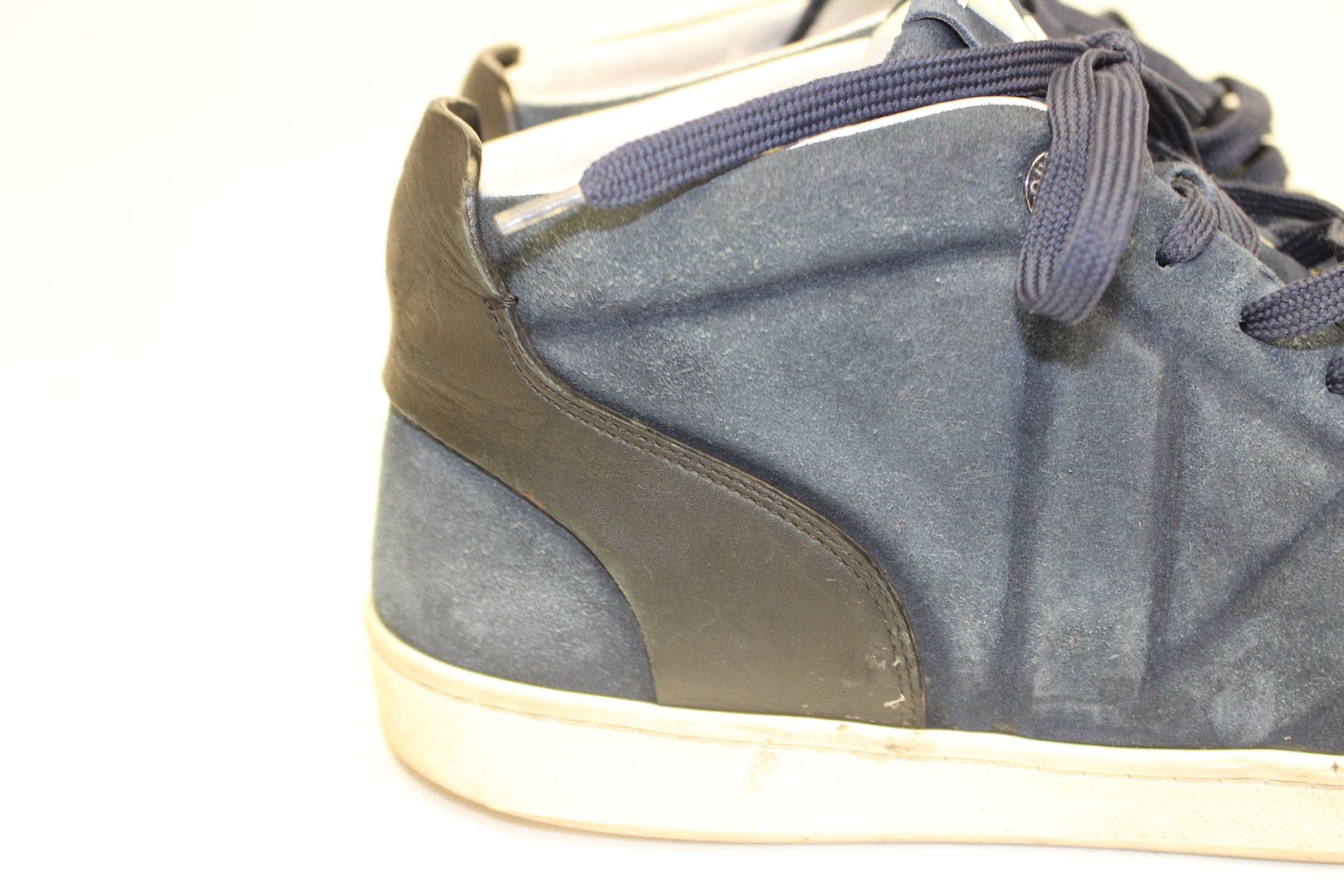 Louis Vuitton Paris Italy Made Mens UK 7 US 8 Blue Suede Sneakers Shoes MS 1103 | eBay